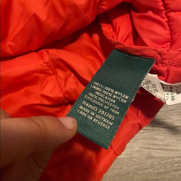 COPY - COPY - COPY - COPY - LL Bean packable quilted orange jacket size XS - Picture 5 of 12